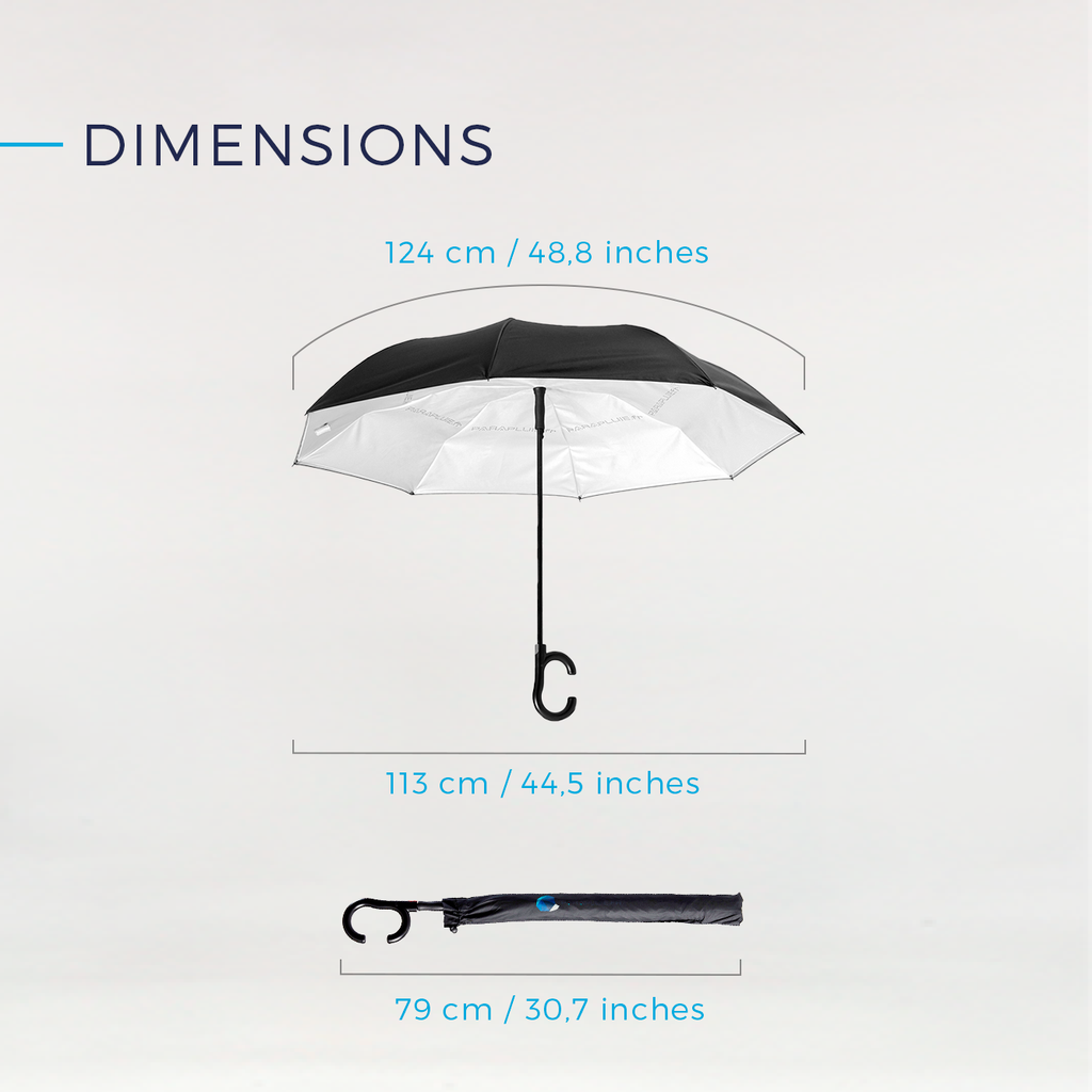 Sky Blue / Black ORIGINAL Umbrella (Ref1604)